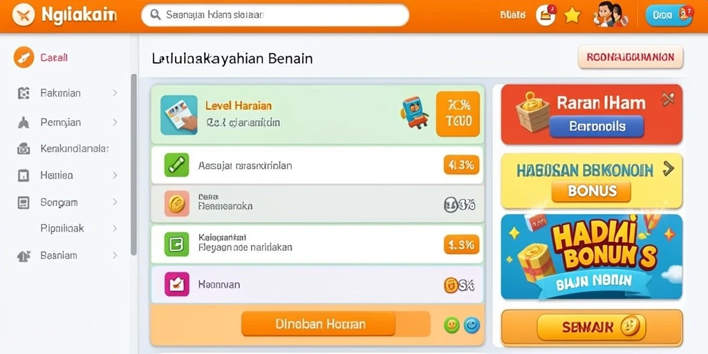 Tampilan menu utama yang menarik dan ramah pengguna.