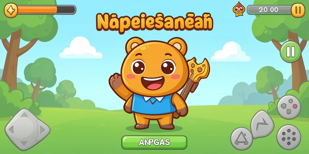 Screenshot 1 menunjukkan tampilan awal permainan yang menarik.