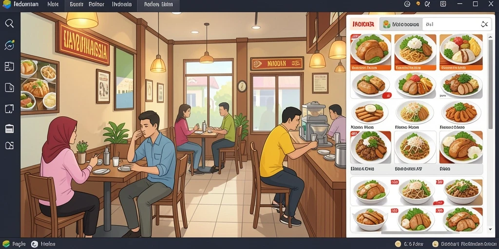 Tampilan grafis yang menarik dan berwarna.