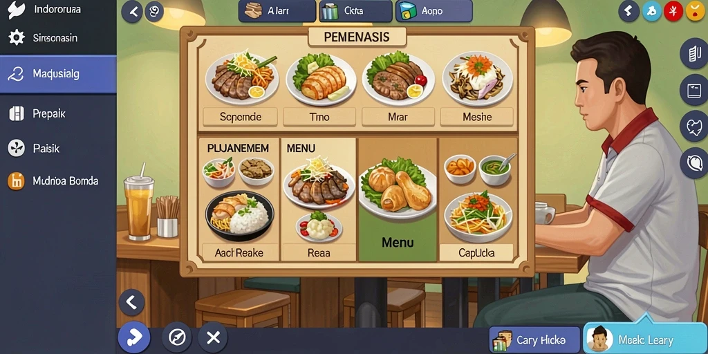 Tampilan karakter yang menarik dengan detail yang halus.